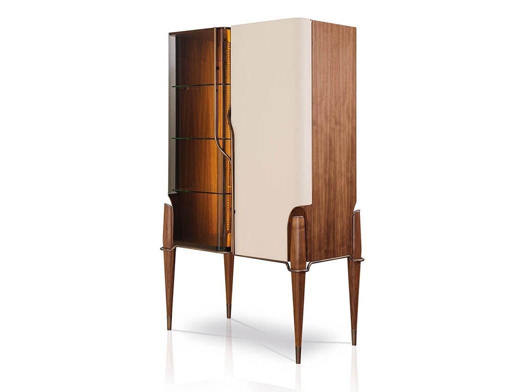 MELTING LIGHT Wooden display cabinet