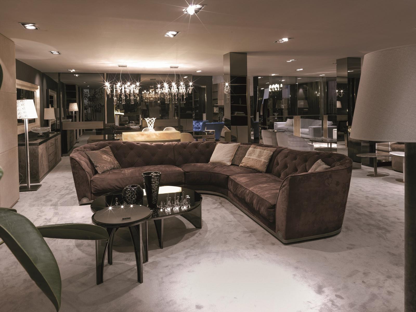 GRACE Curved nabuk sofa