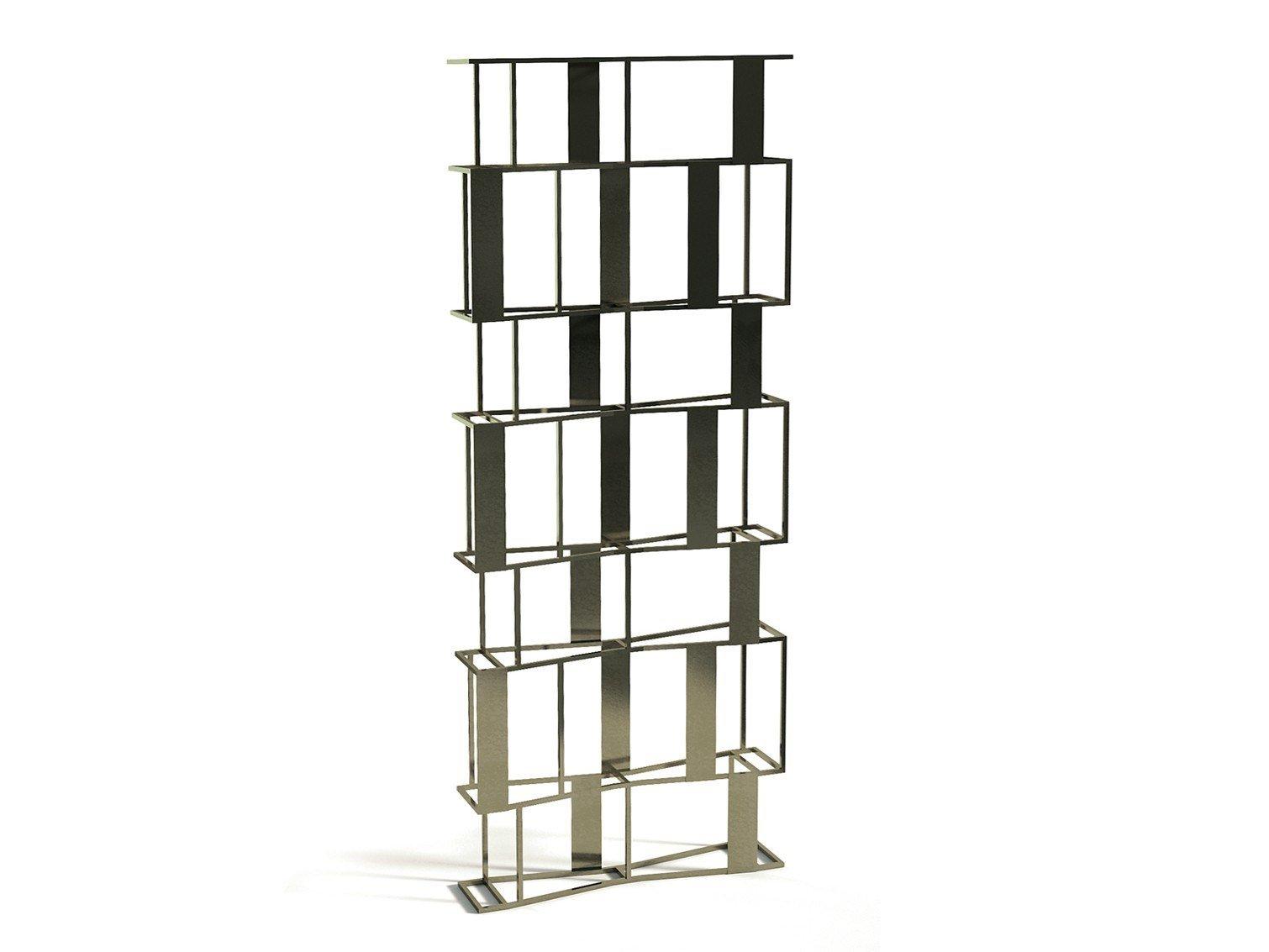 RAFIKI Open double-sided metal bookcase RAFIKI Open double-sided metal bookcase