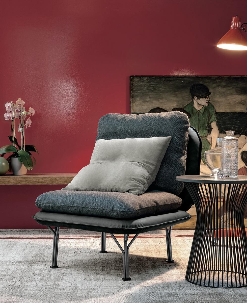 MAYA Upholstered fabric armchair