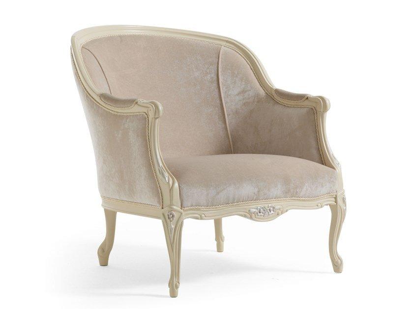 FILIPPA Fabric armchair with armrests