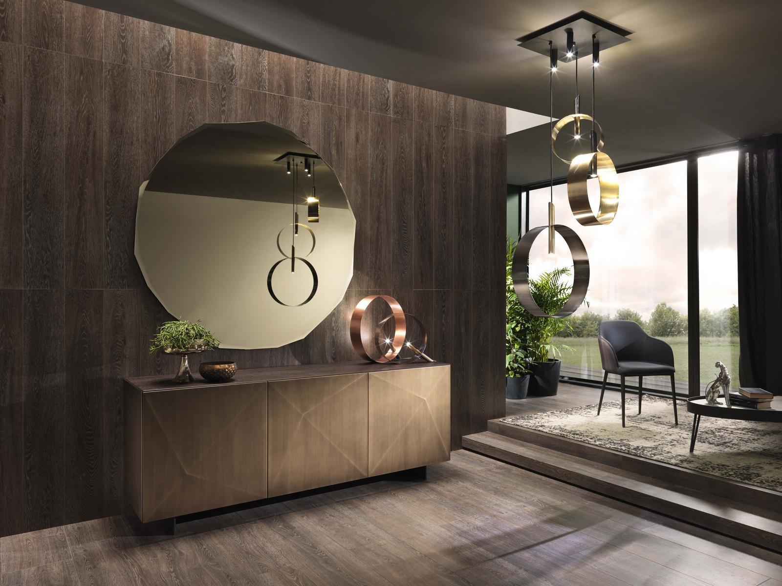 CUBRIC Steel and wood sideboard with doors