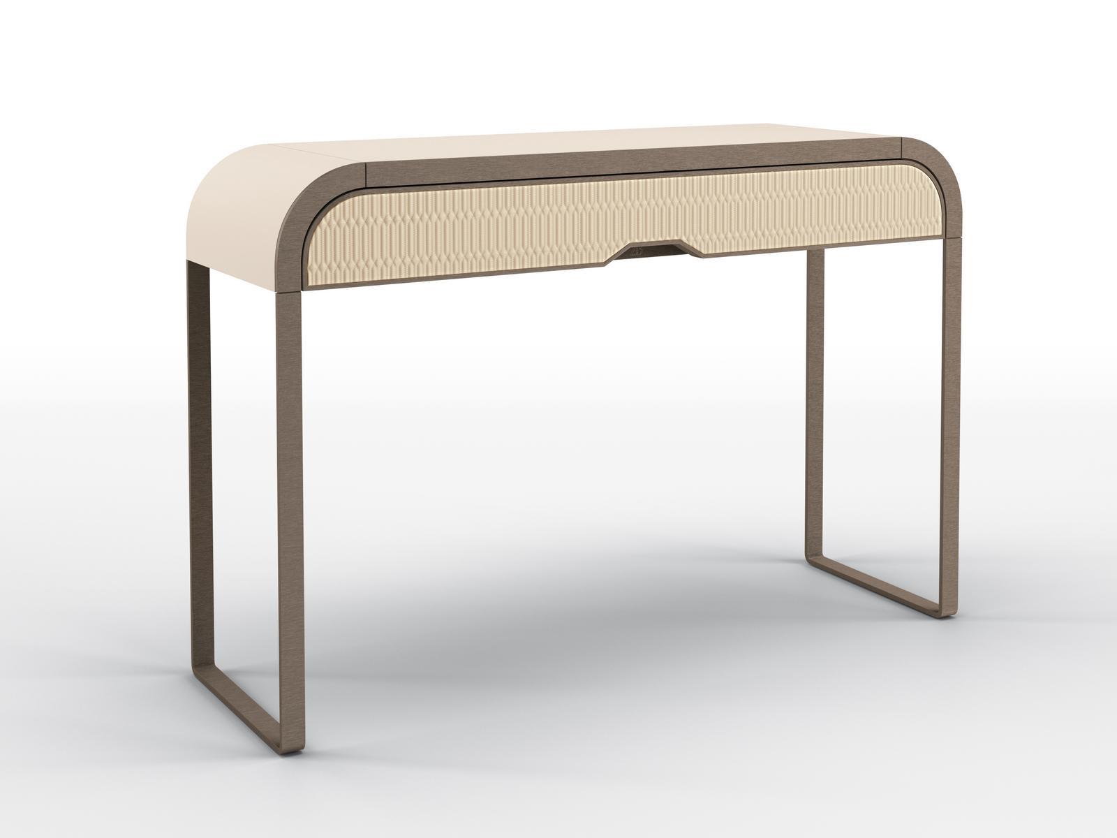 LUCINDA Plywood console and metal base