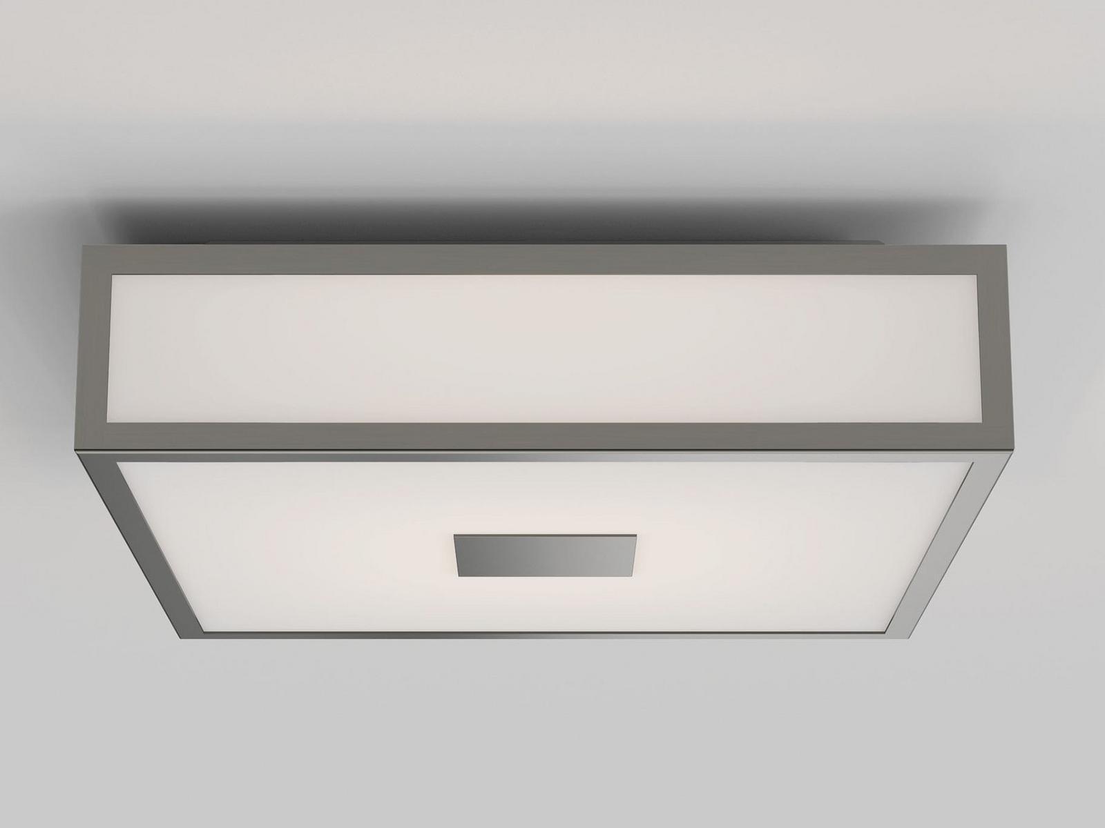MASHIKO LED glass and steel ceiling light for bathroom