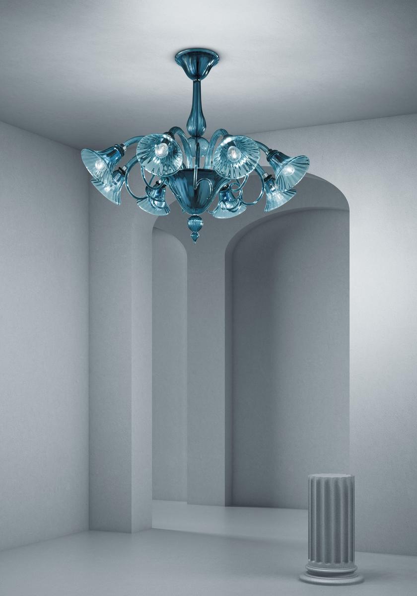 VENIER Blown glass chandelier