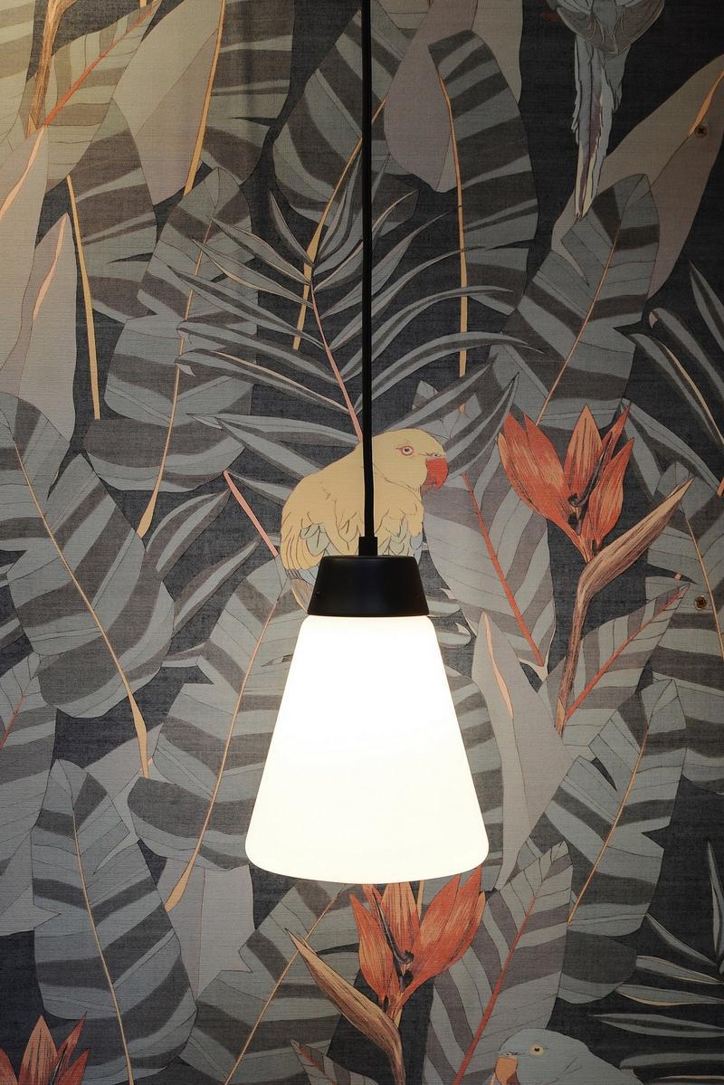 CUP CAKE Glass and aluminium pendant lamp