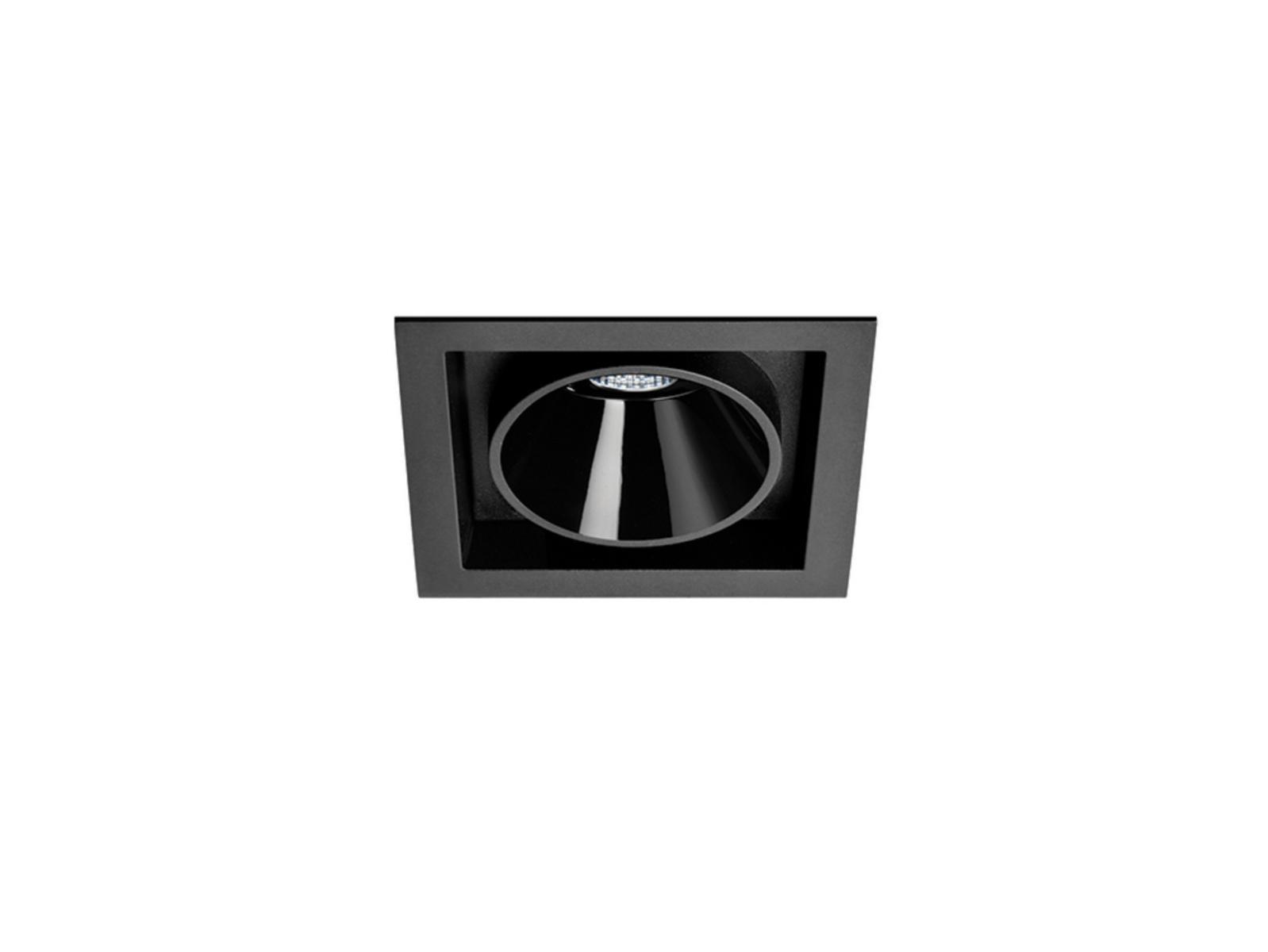 BLACK FOSTER RECESSED 1 LED recessed aluminium spotlight