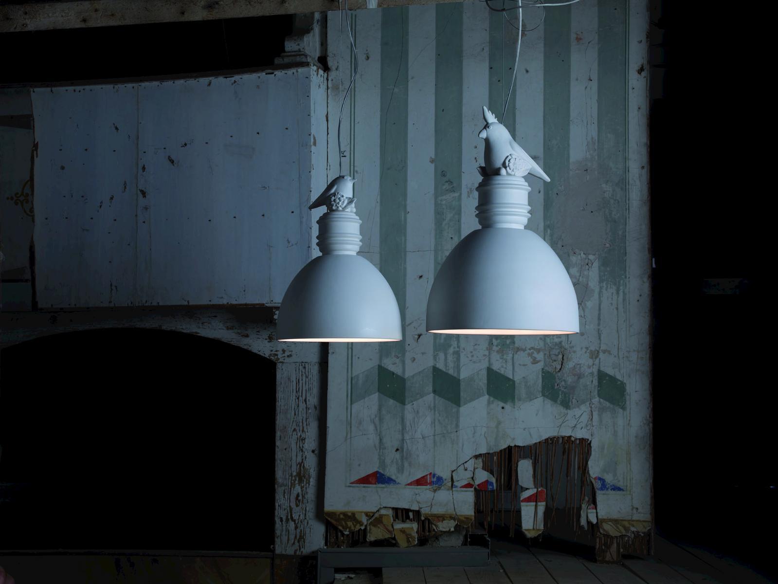 MAIO White-paste decoration for pendant lamp little parrot shaped