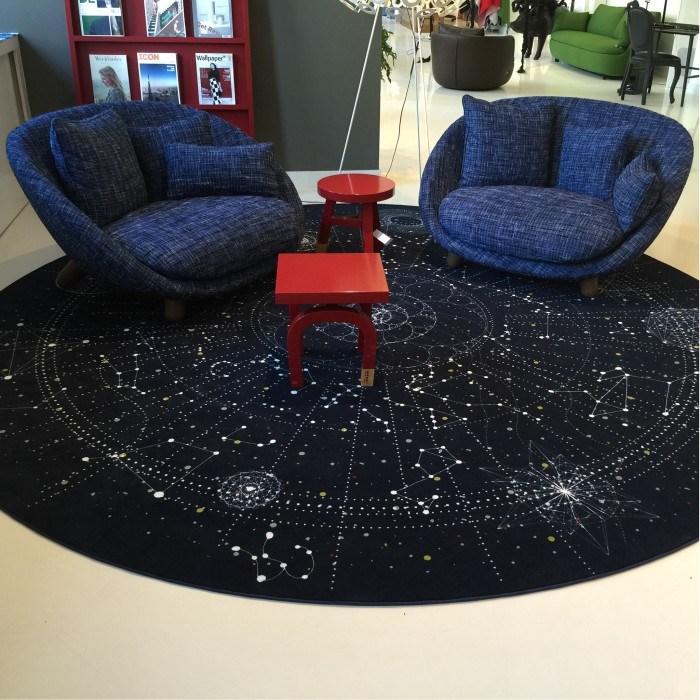 CELESTIAL Patterned round rug