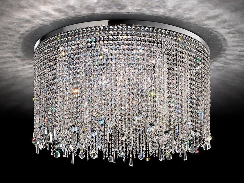 IMPERO & DECO VE 811 PL RD Incandescent metal ceiling lamp with crystals