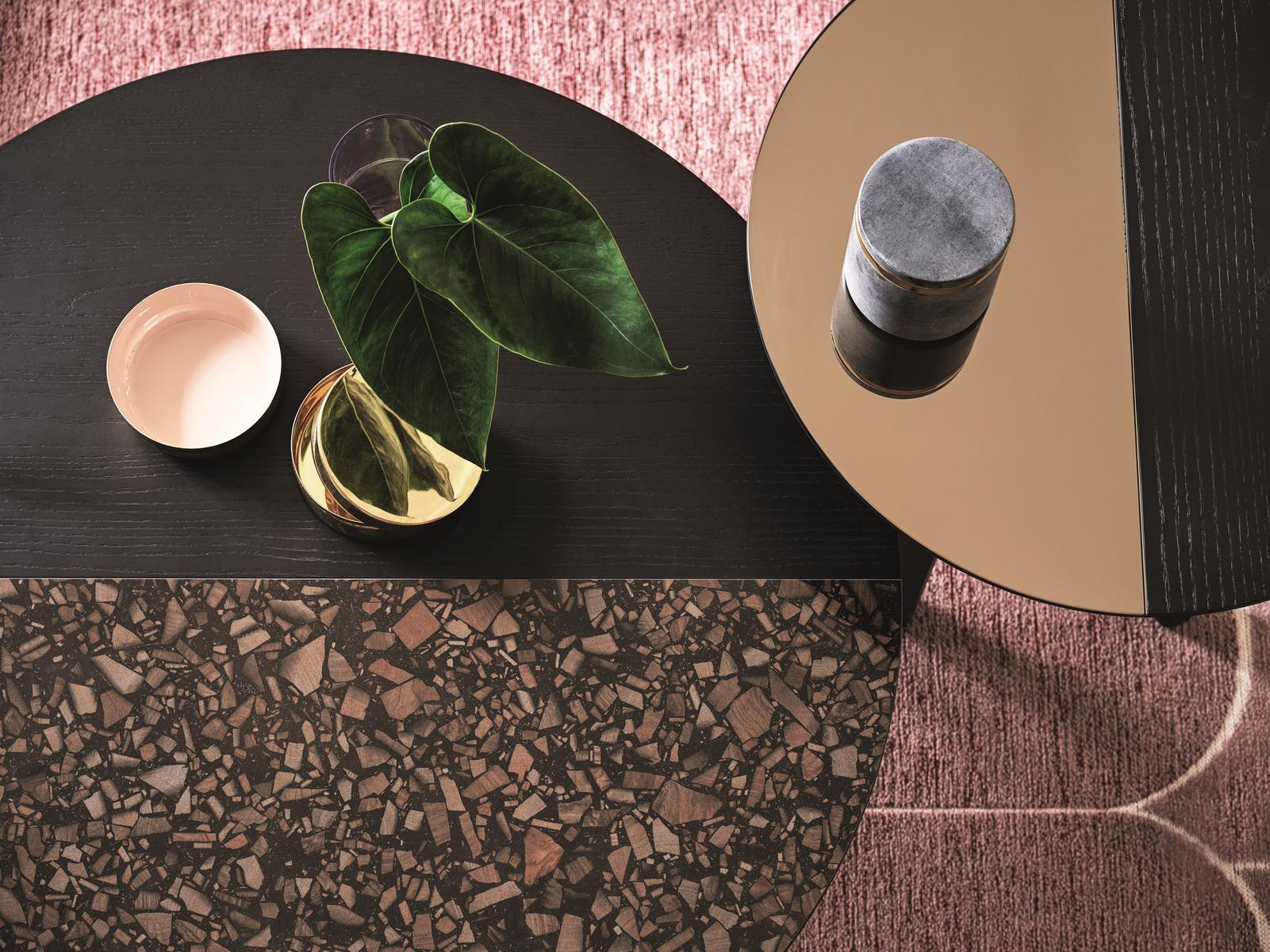 BAM Round wood veneer coffee table