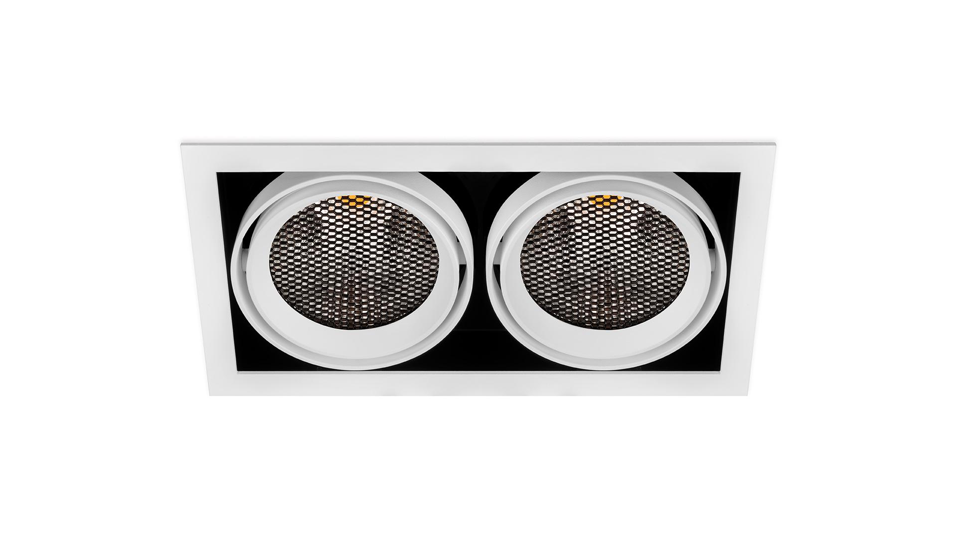 HUBBLE DOUBLE LED multiple rectangular spotlight