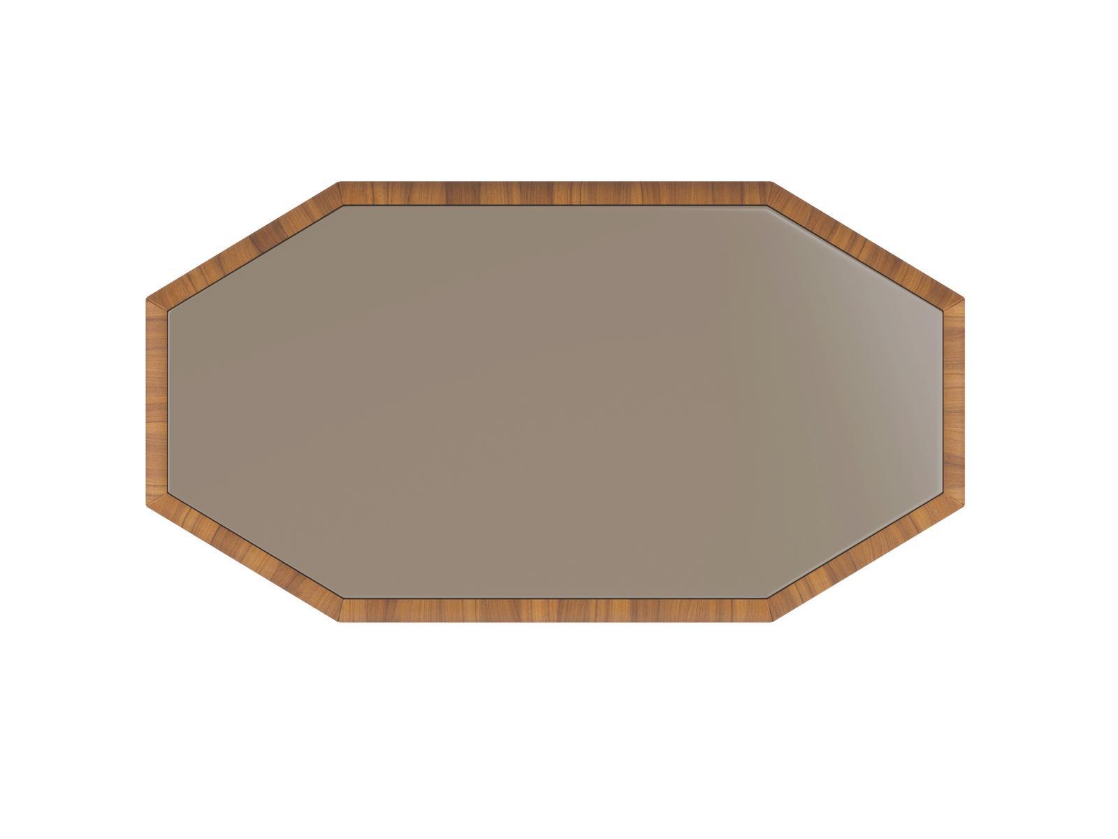 ESEDRA Octagonal walnut coffee table