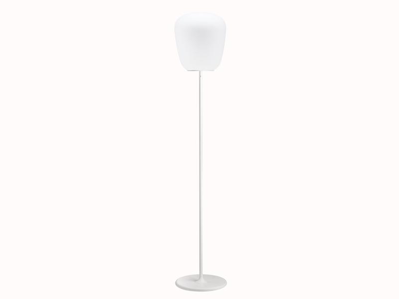 LUMI BAKA Halogen fluorescent glass floor lamp