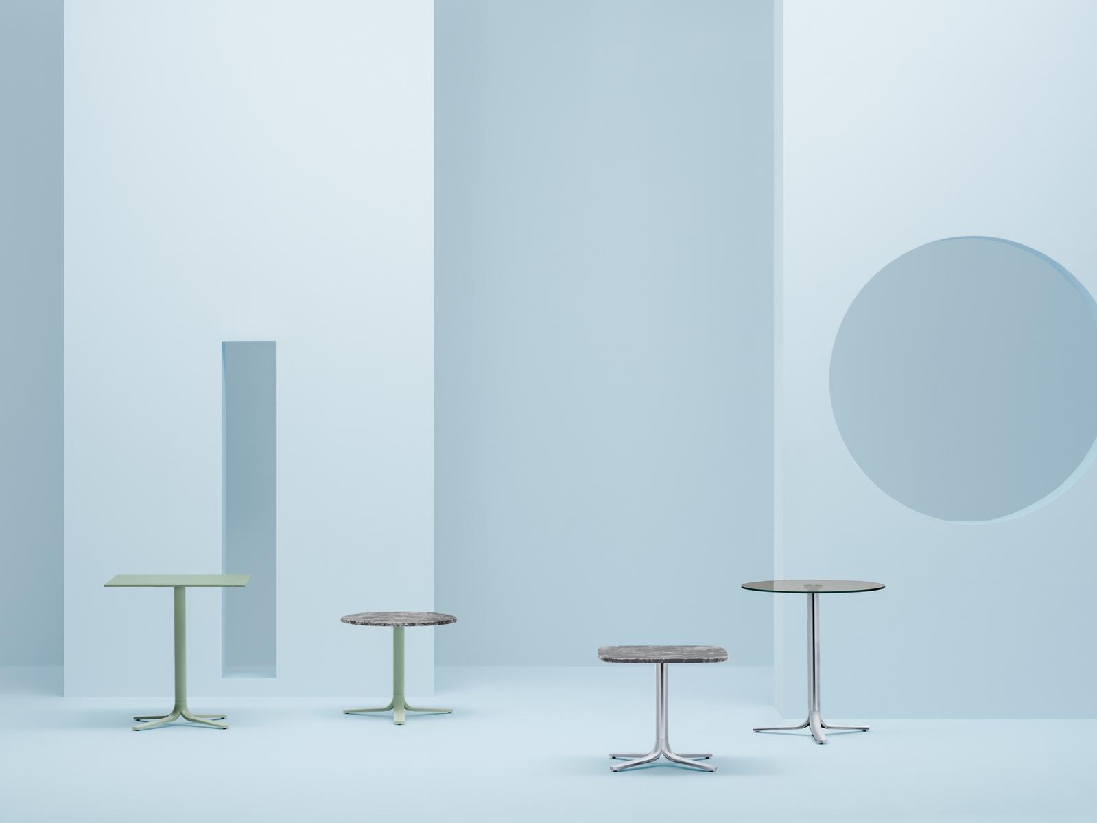 FLUXO 5463_H500 Round aluminium bistro side table