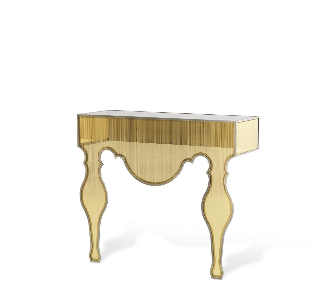 ROB ROY Rectangular mirrored glass console table