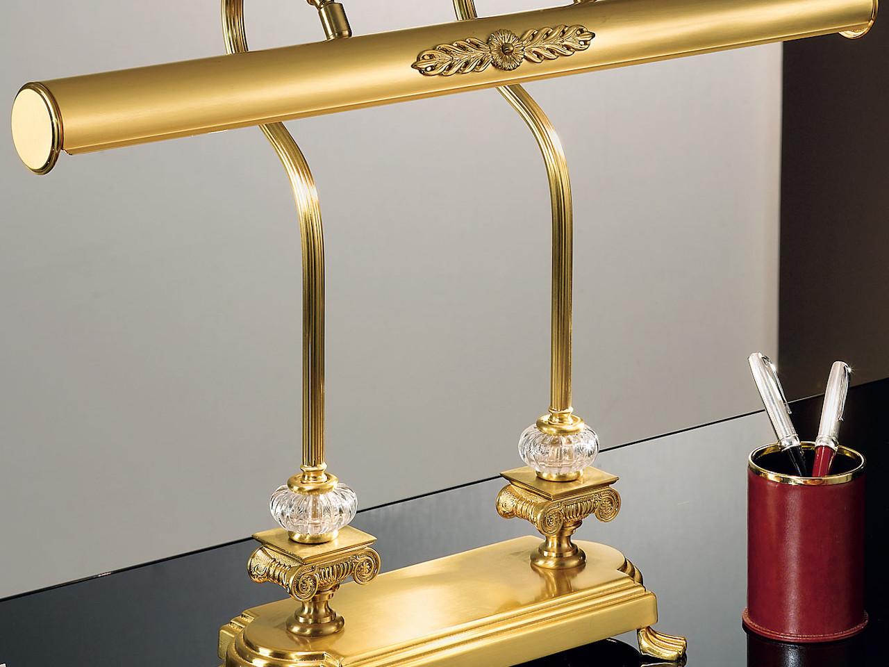 KENZY 3009/L Satin gold plated finish table lamp with crystal KENZY 3009/L Satin gold plated finish table lamp with crystal