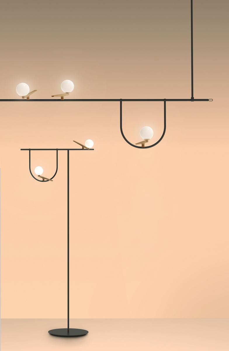 YANZI 1 LED direct light brass pendant lamp
