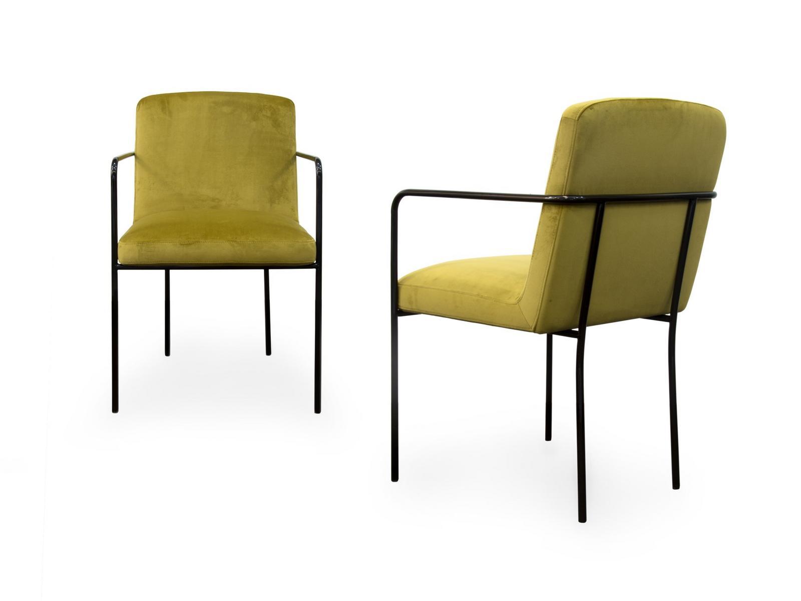 GLAM Upholstered chair with armrests