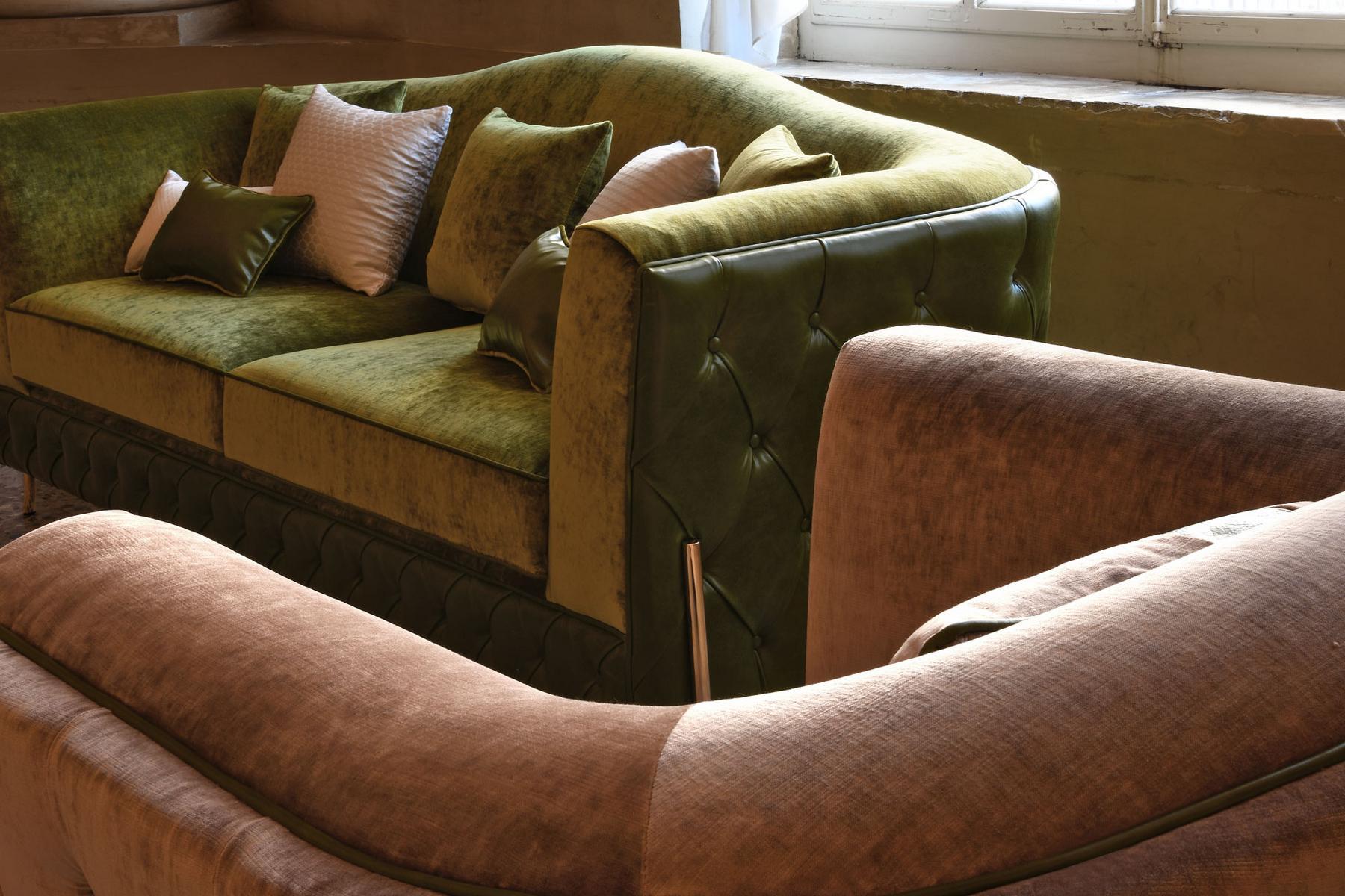 NEFELE Tufted sofa bed with fire retardant padding