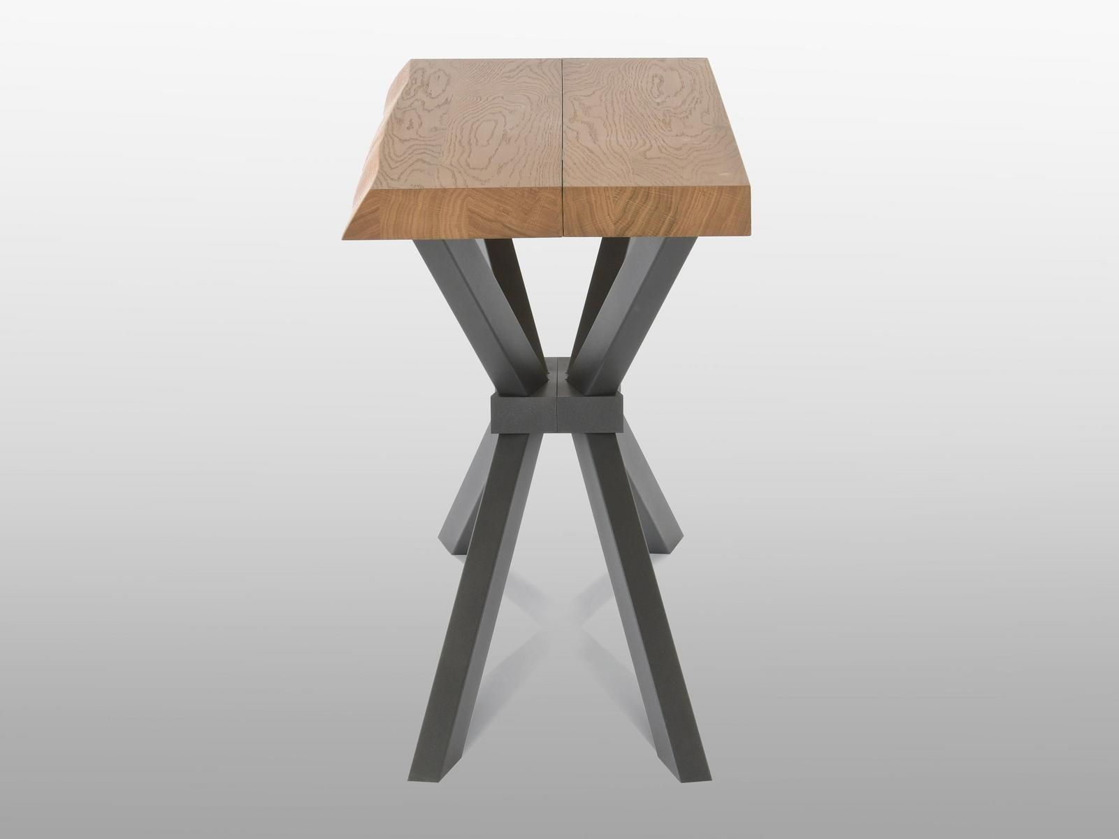SHANGAI Extending rectangular oak console table