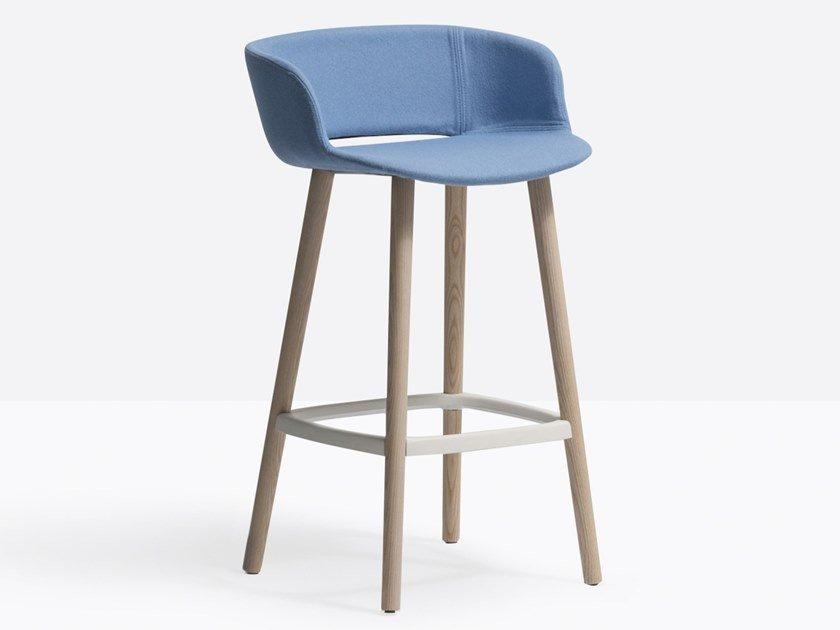 BABILA 2757/2 Fabric stool with armrests with footrest