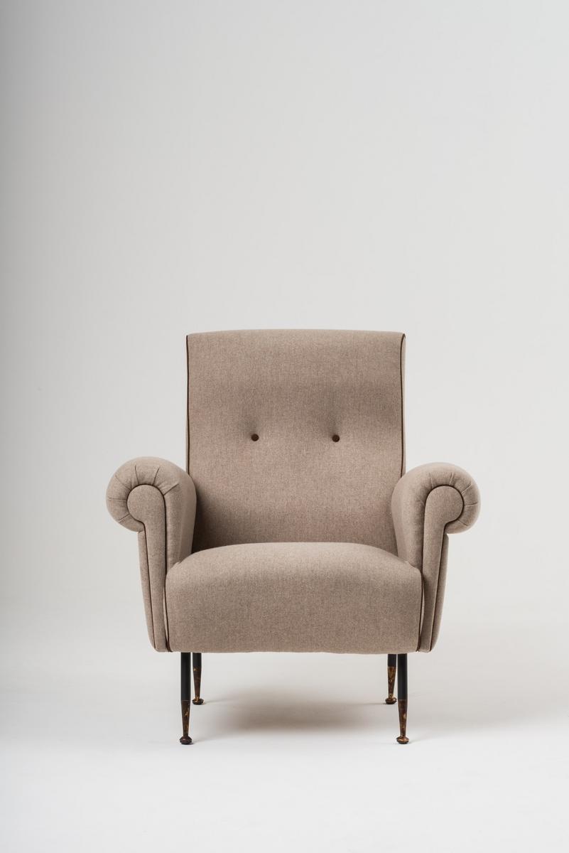 PULCE Wool armchair with armrests