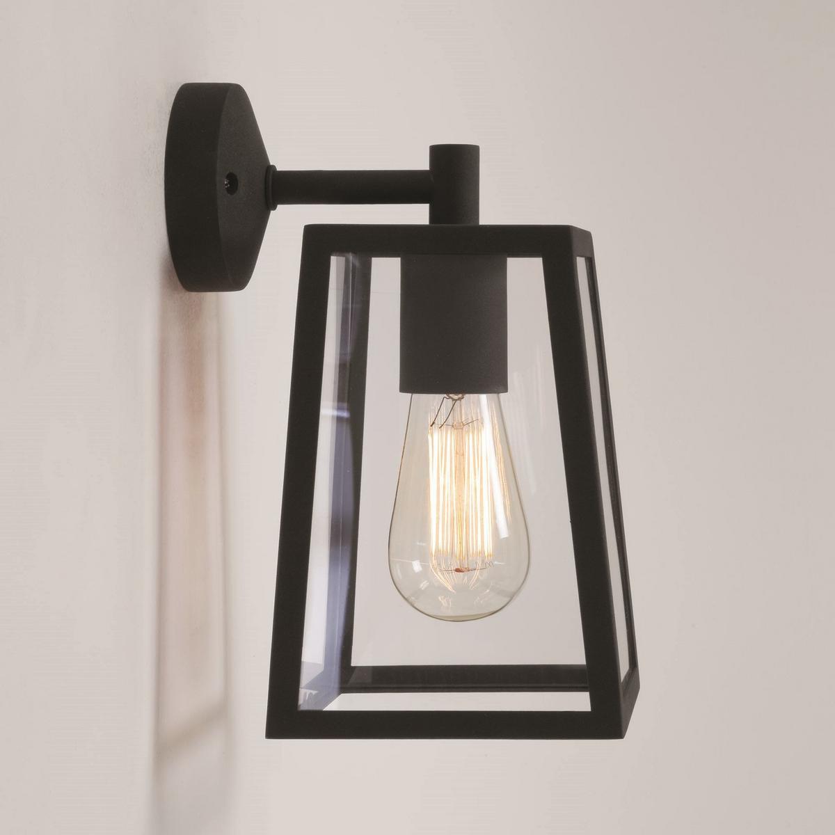 CALVI Glass and steel outdoor wall lamp