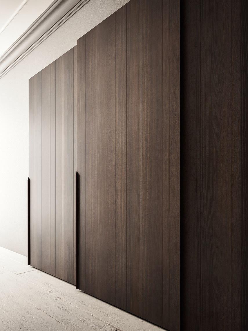 RAIN Modular lacquered wardrobe with coplanar doors