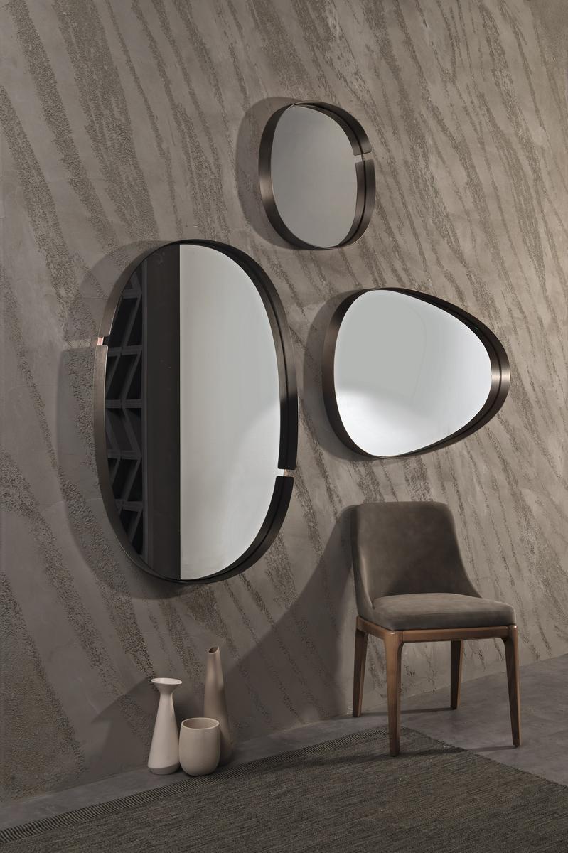 LUMIERE Wall-mounted framed metal mirror