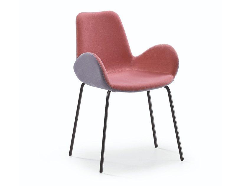 DALIA PB MT Upholstered fabric chair with armrests