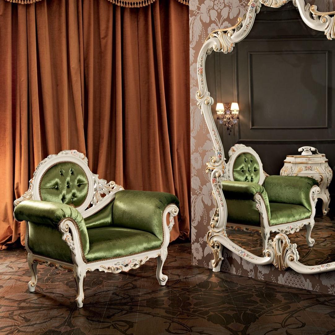 11518 Upholstered armchair with armrests
