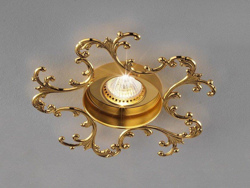 BRASS & SPOTS VE 1106 Ceiling semi-inset brass spotlight