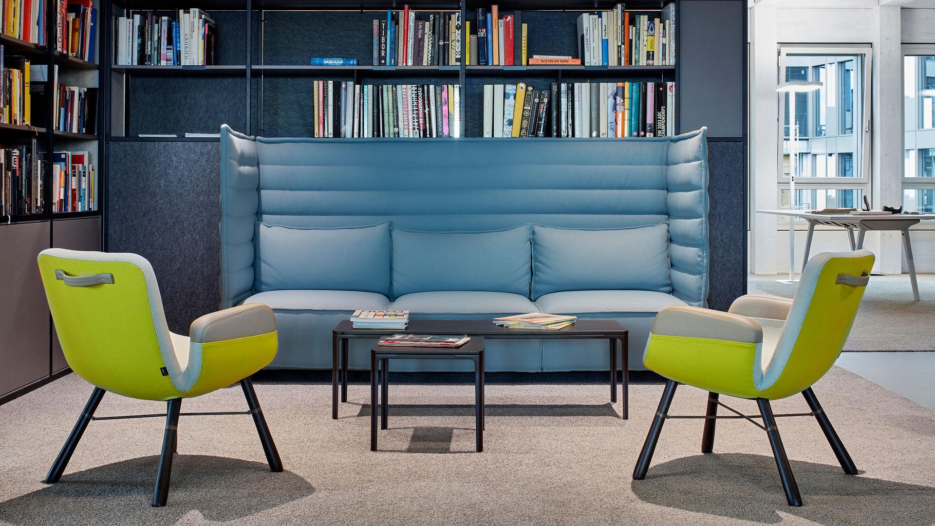 ALCOVE PLUME CONTRACT 3 seater high-back fabric sofa
