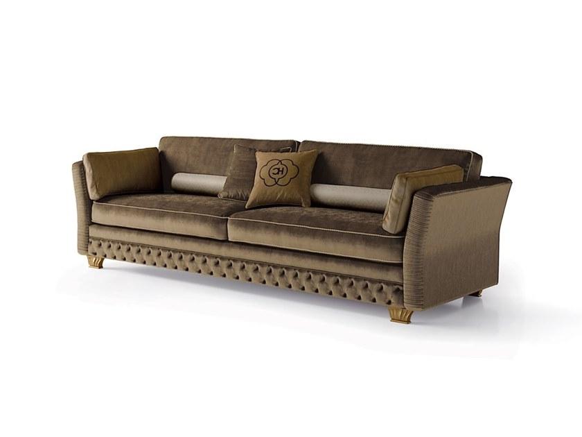 6444 4 seater velvet sofa