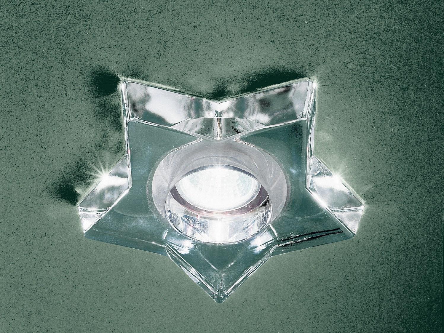 STAR I LED recessed glass spotlight for false ceiling