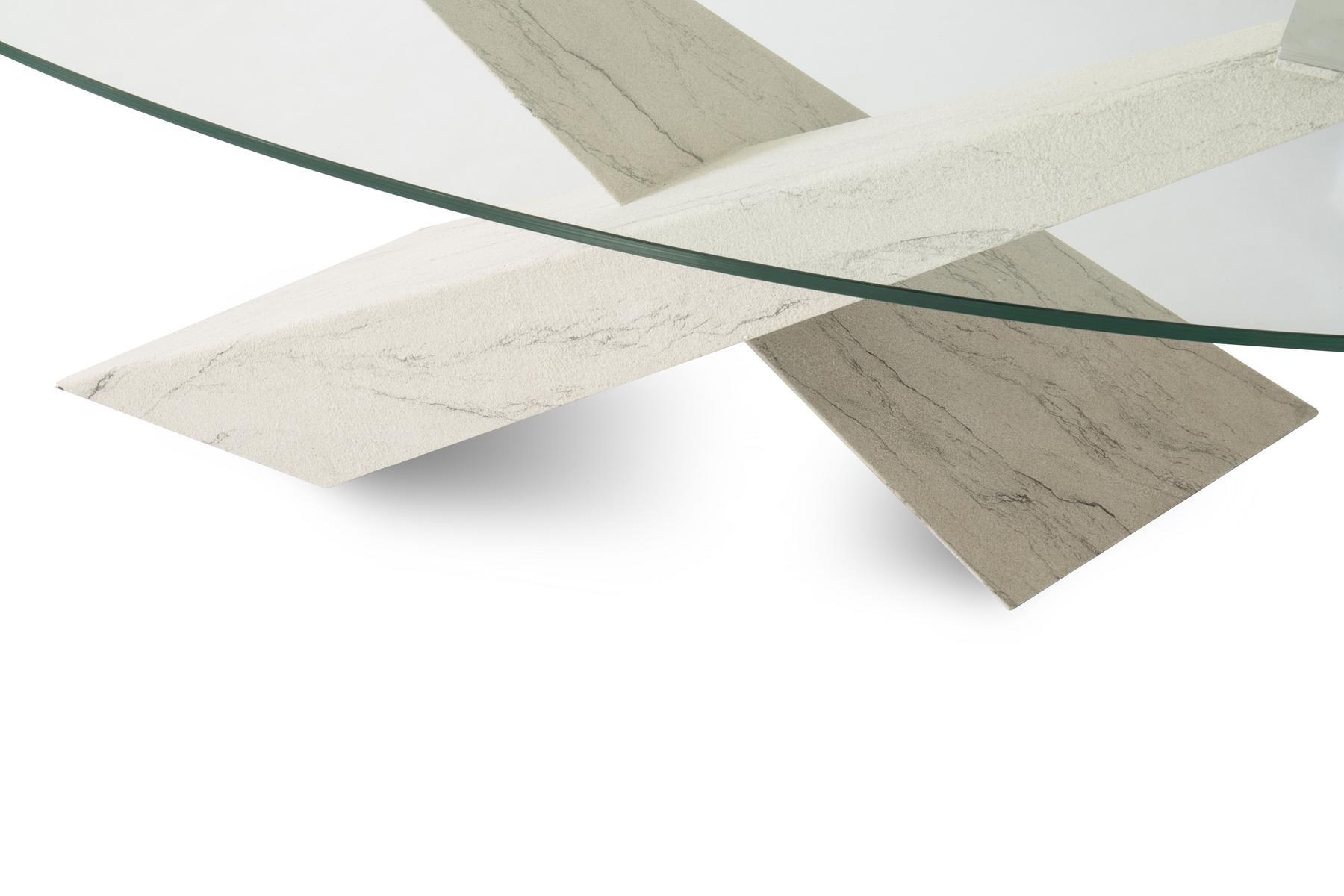 LIVING - STONE AND GLASS Rectangular crystal table