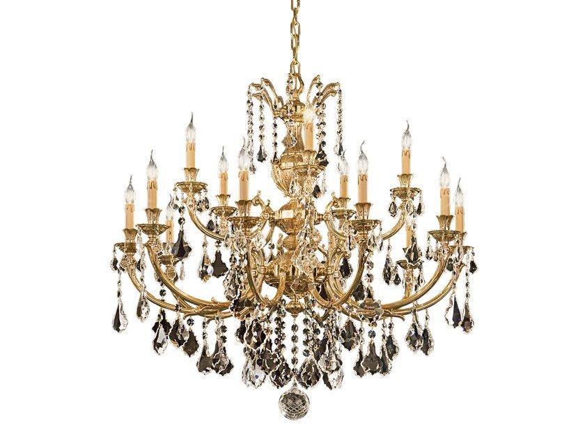 WINDSOR 888/15M-SH/P French Gold chandelier with Schoeler crystals