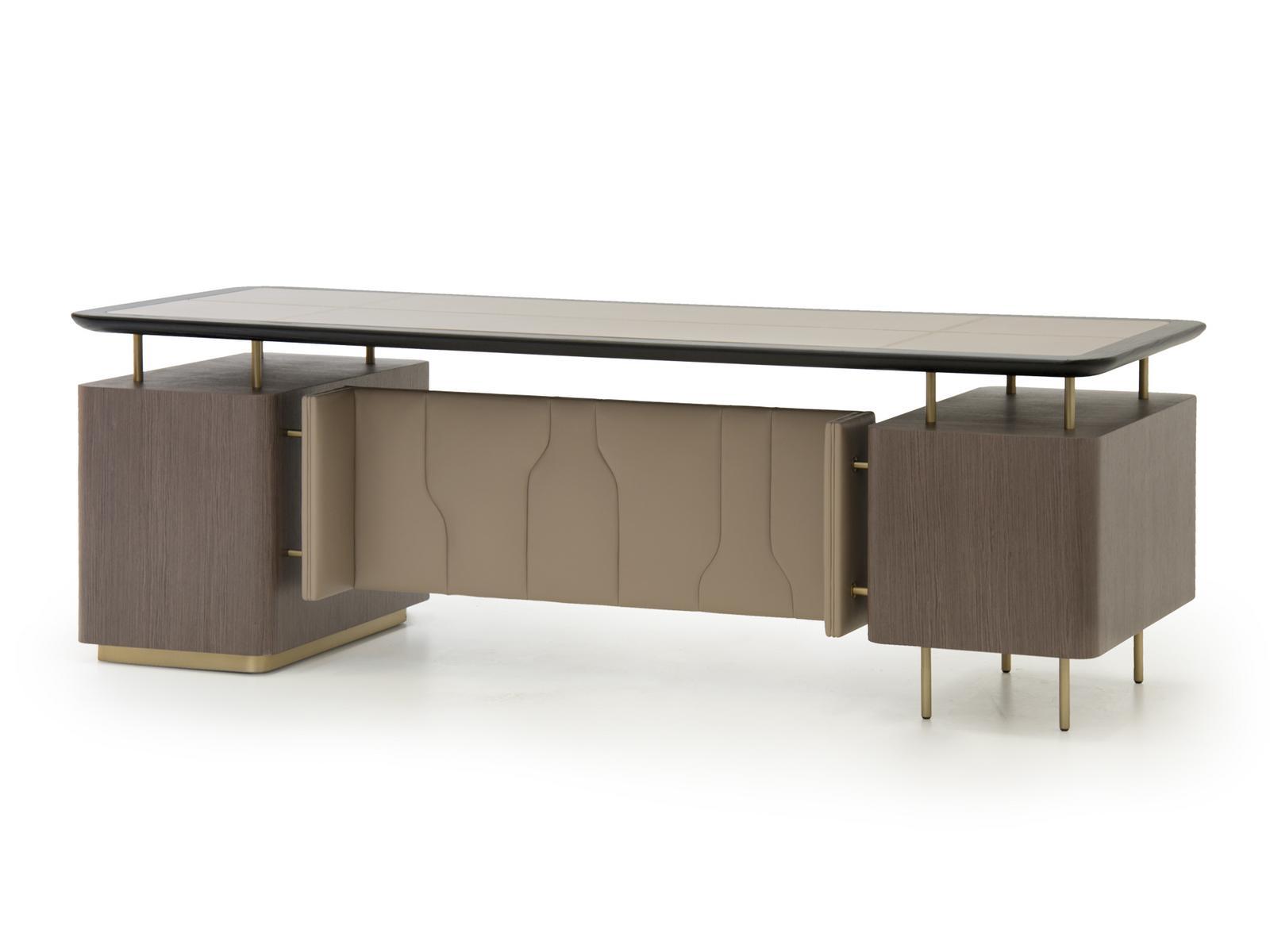 PANAMERA Deerskin executive desk with drawers