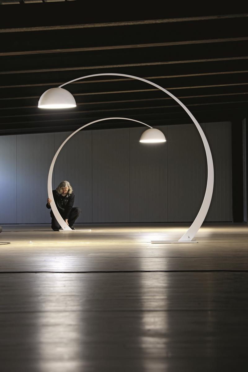 1962 LED iron floor lamp with dimmer
