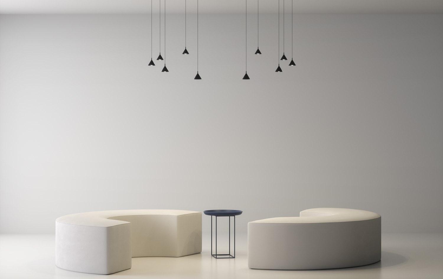 JEWEL MONO Aluminium and Nylon® pendant lamp