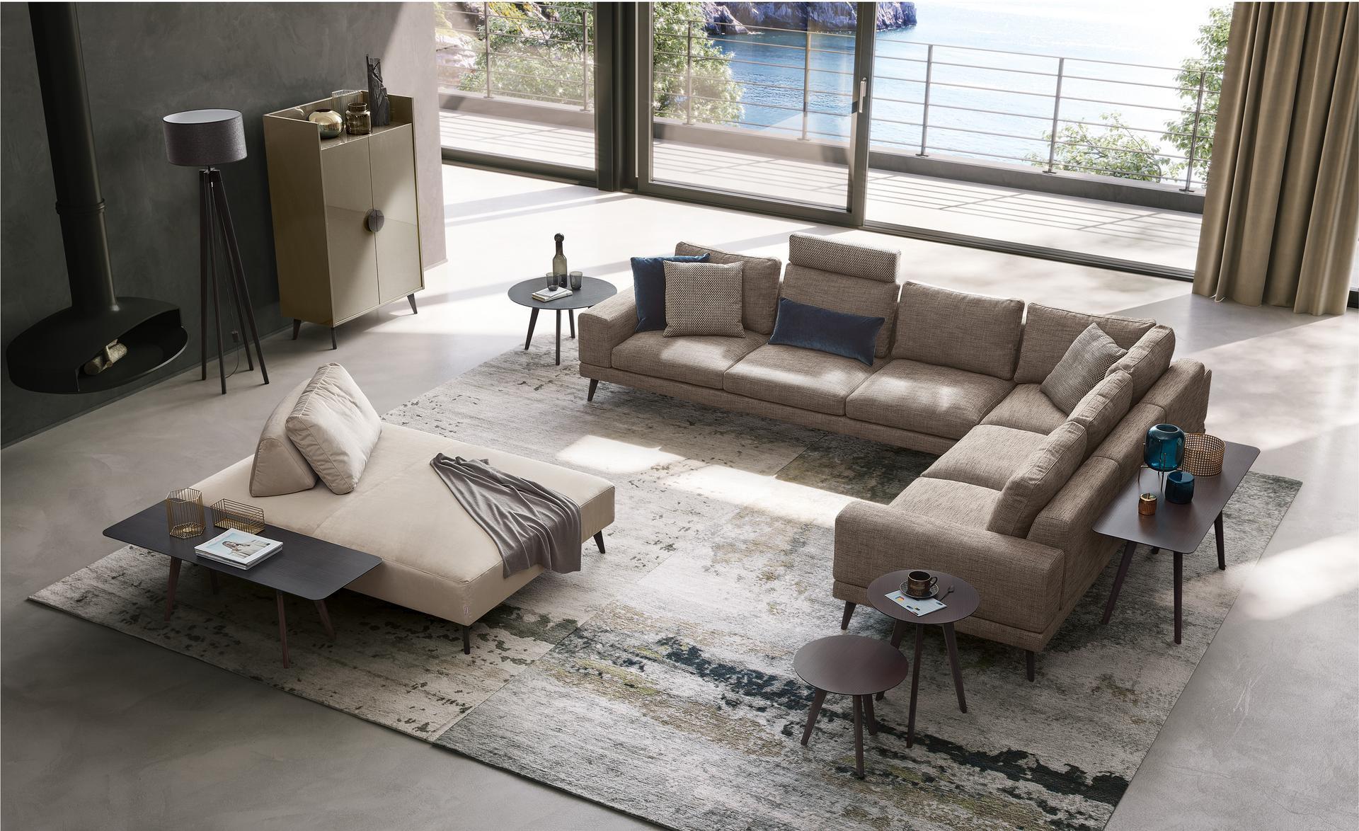 NELSON Sectional fabric sofa