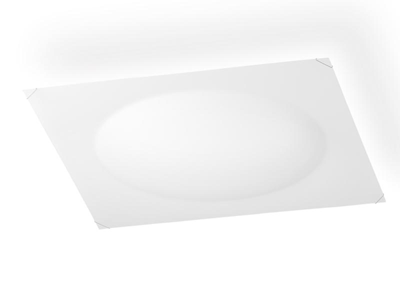 QUADRA ICE FLAT Glass ceiling lamp