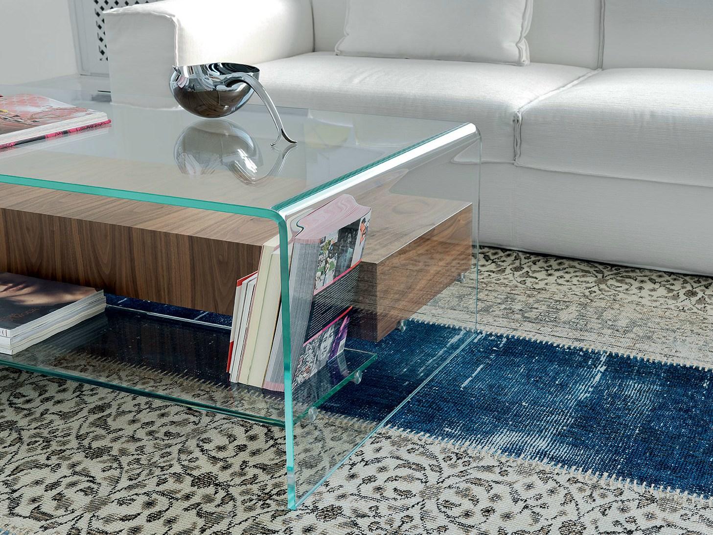 BRIDGE WITH DRAWER AND SHELF Coffee table