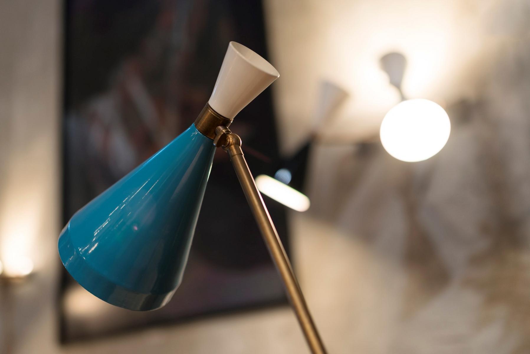 FLIPPER Brass and aluminium table lamp