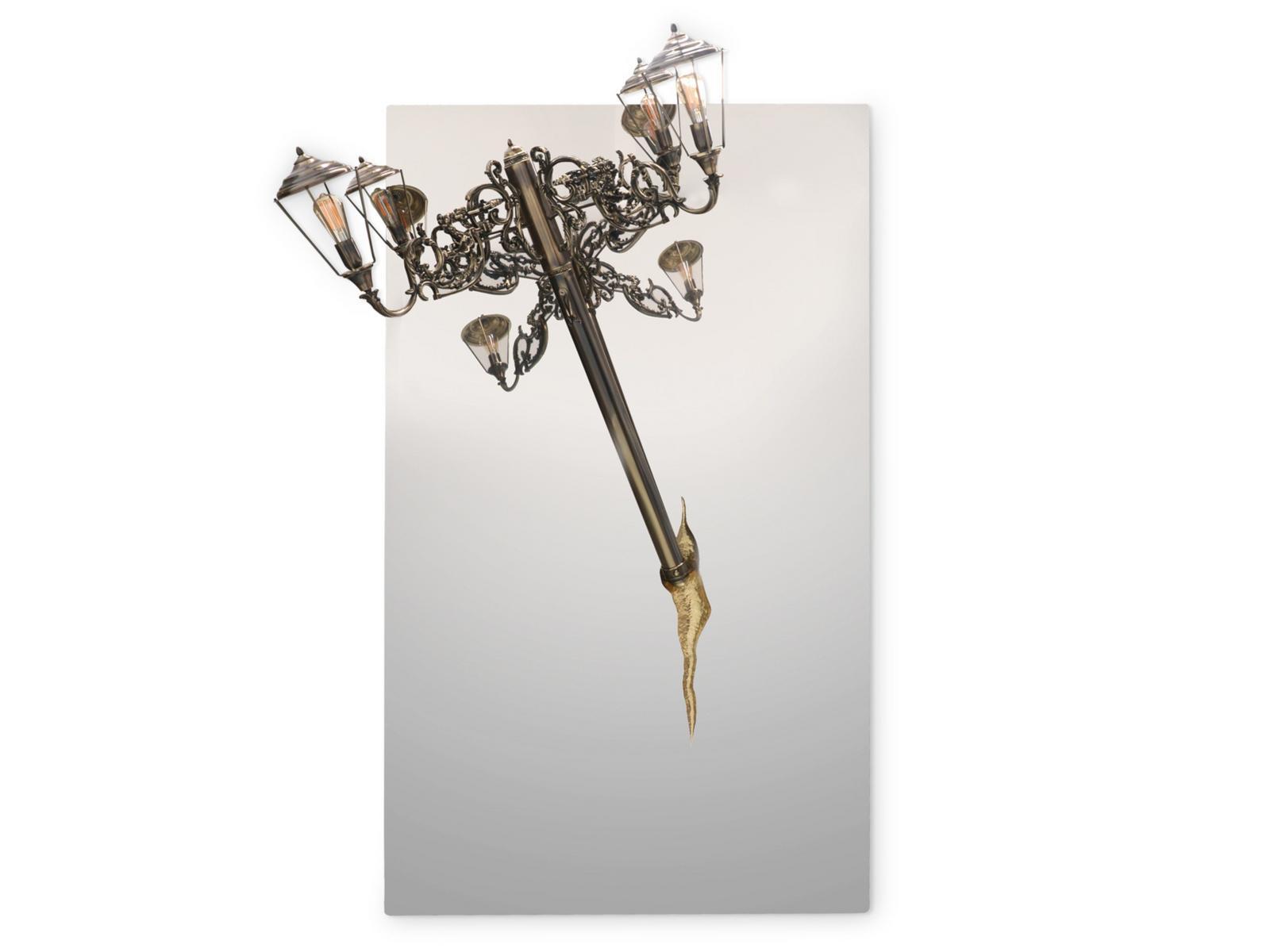 LUMIERE RECTANGULAR Rectangular wall-mounted mirror with integrated lighting