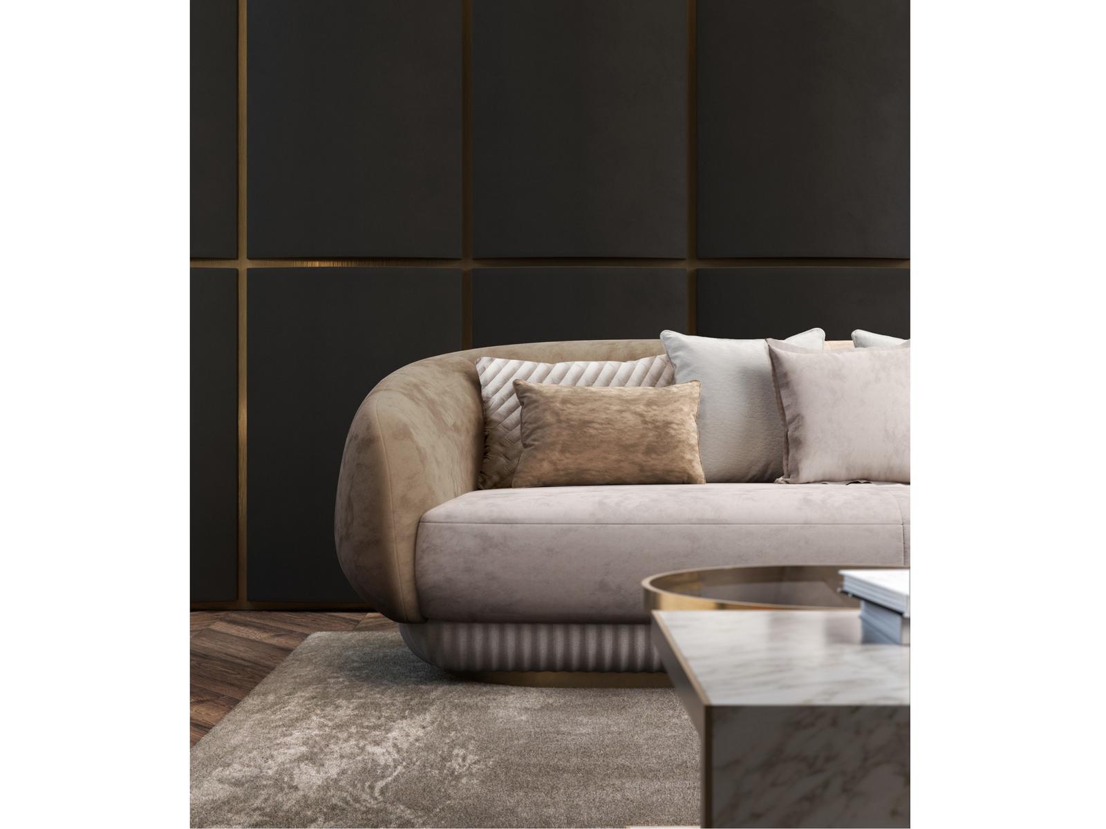 MOON 3P 3 seater Eco-nabuk sofa