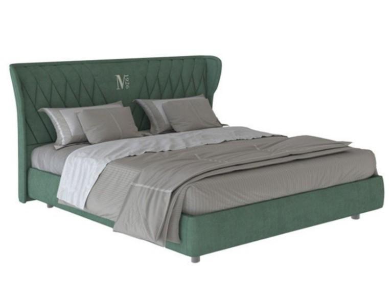 FEDRO Fabric bed with upholstered headboard
