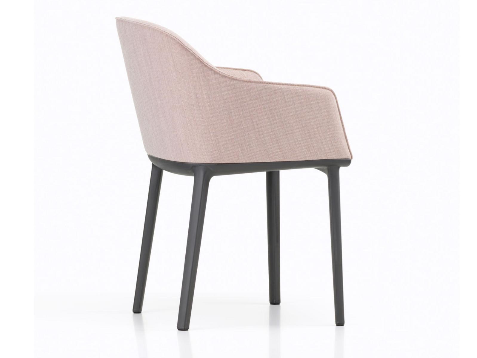 SOFTSHELL Upholstered fabric chair with armrests