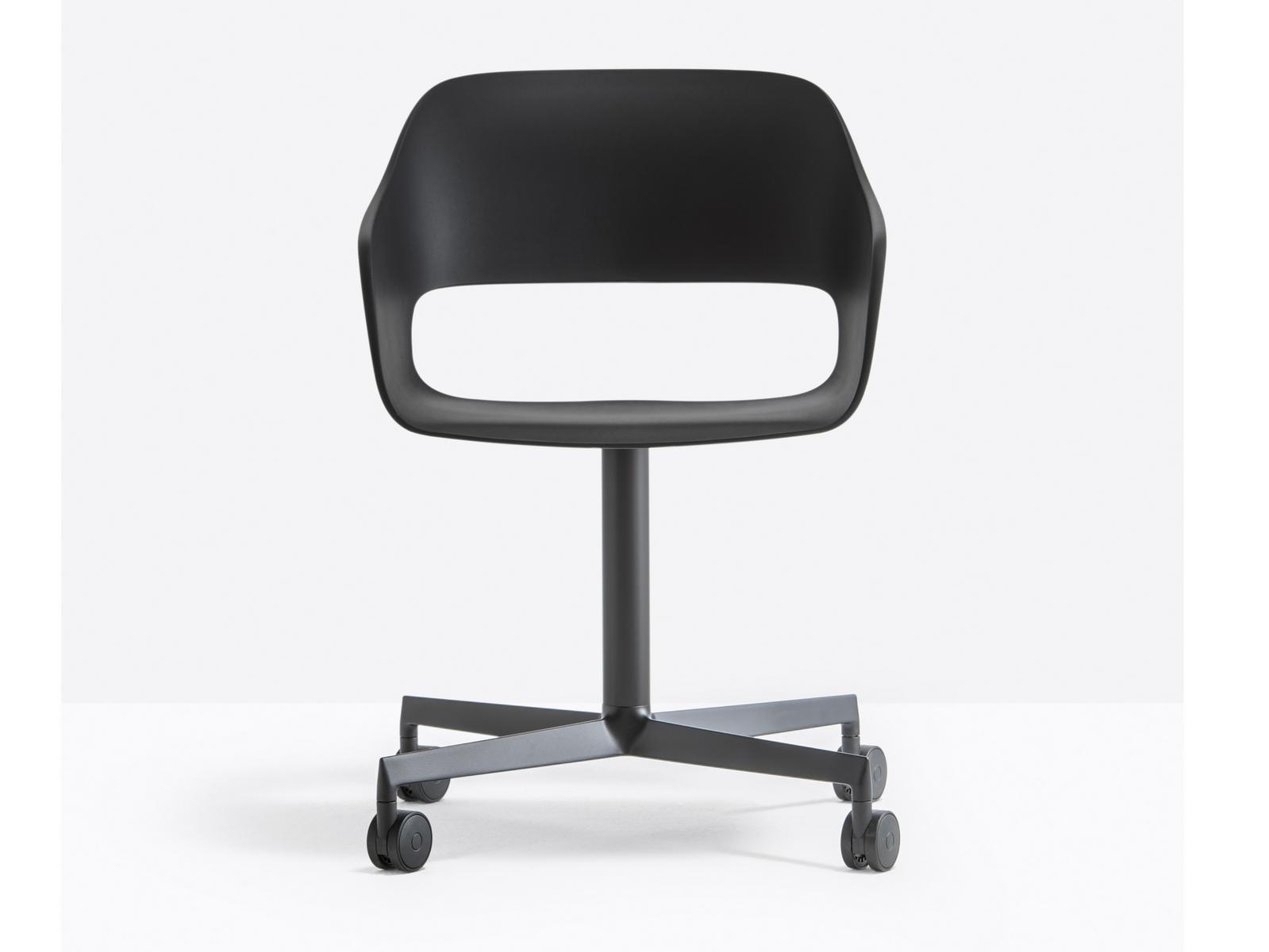 BABILA 2775 Polypropylene chair with 4-spoke base with castors